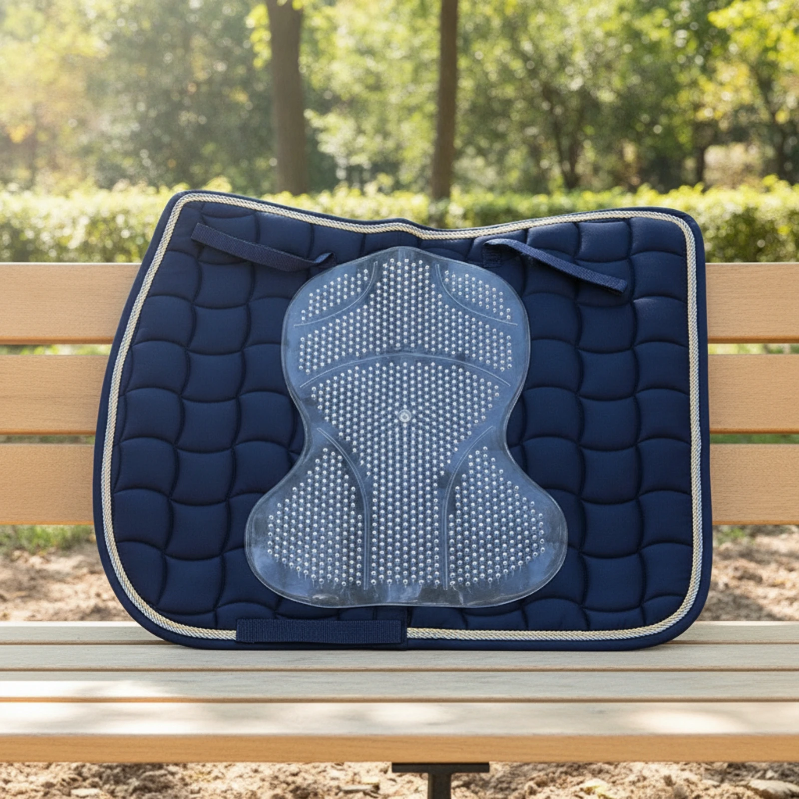 Saddle Pad Insert Contoured Saddle Pad with Holes Shock-Absorbing Comfortable for Equestrians, Horseback Riding