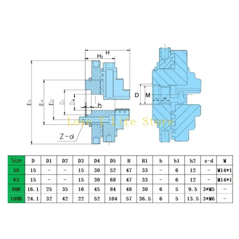ظرف مخرطة فكية صغير الحجم L74C، K01-50 ظرف يدوي ثلاثي الفك لأعمال النجارة #5