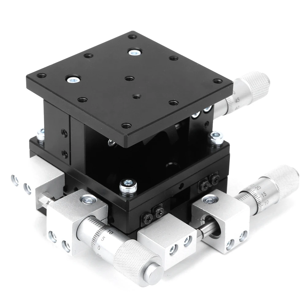 LD60-LM XYZ 3-Axes Manual Linear Stage Trimming Platform Tuning Sliding Table 60 x 60mm