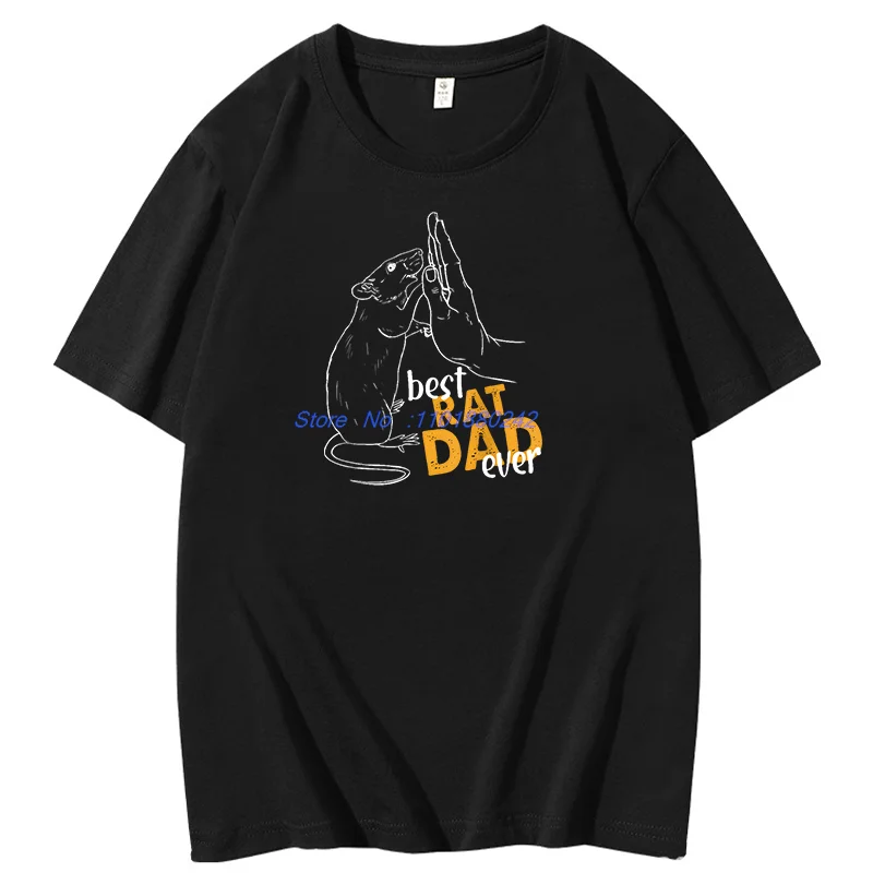 Best Rat Dad Ever T Shirts Fashion New Shirts And T-Shirts Mouse Lover Birthday Gifts Graphic T Shirts Cotton Print T Shirt