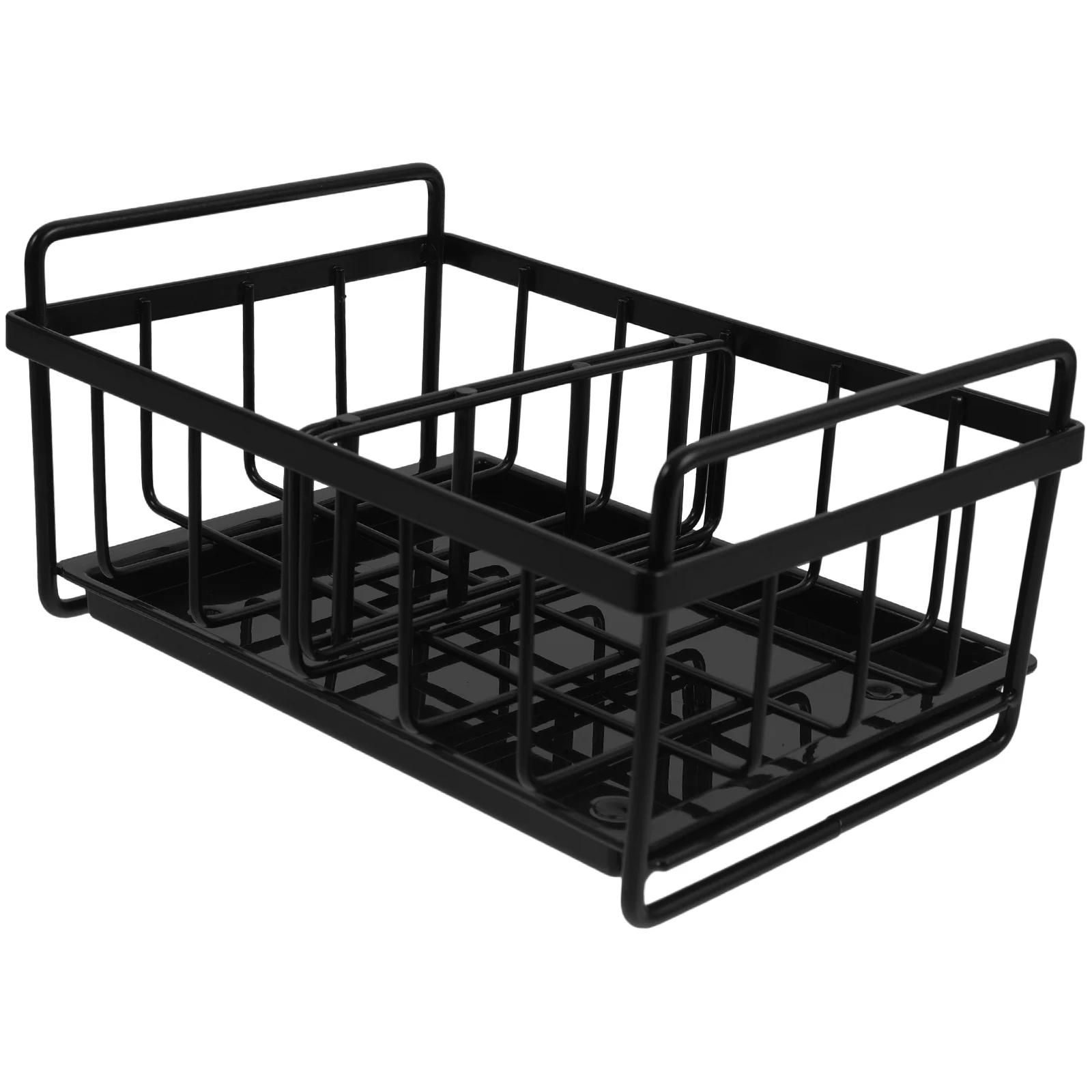 

Drying Sponge Drainer Holder Carbon Steel PP Material Automatic Black Tray Kitchen Sink Accessories Storage ganizer