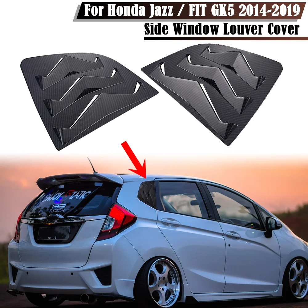 For Honda Jazz FIT GK5 2014 2015 2016 2017 2018 2019 Hatchback Rear Window Louvers Car Blinds Side Tuyere Louvers Vent