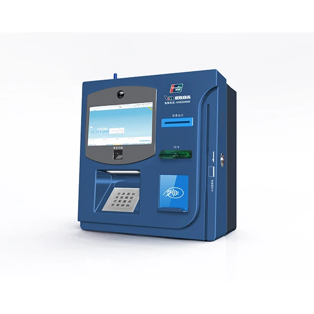 Wall Mounted Payment Kiosk with Touch Screen and Metal Keyboard