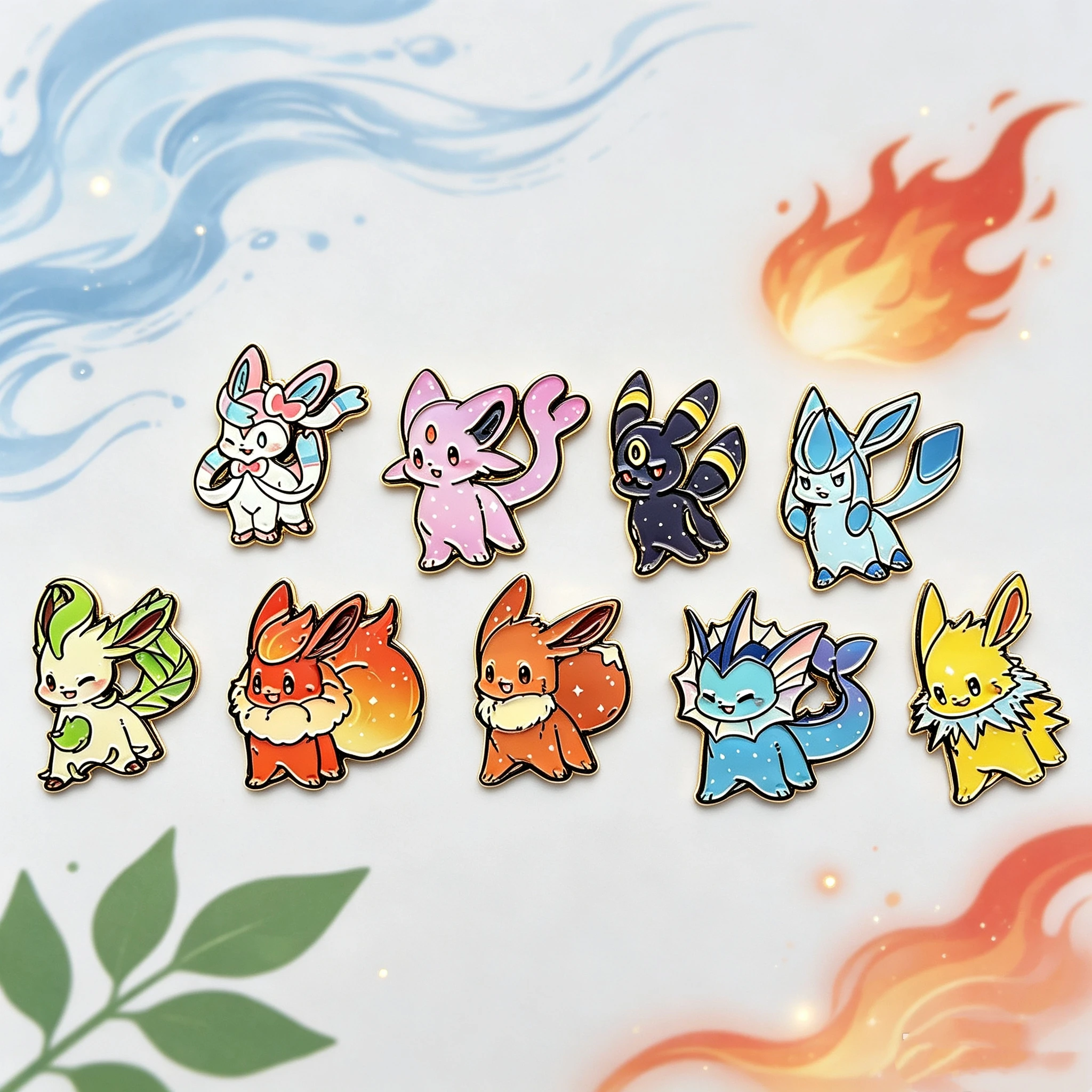 9Pcs Cute Cartoon Fox Enamel Pins, Colorful Kawaii Animal Brooches for Backpack Jacket Decor Gift