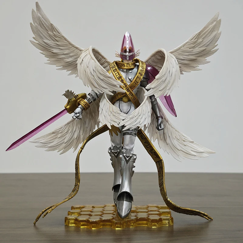 22cm Holy Angemon Figure Digimon Adventure Figures Angemon Anime Figurine Model Collect Desk Decoration Kid Toy Birthday Gift