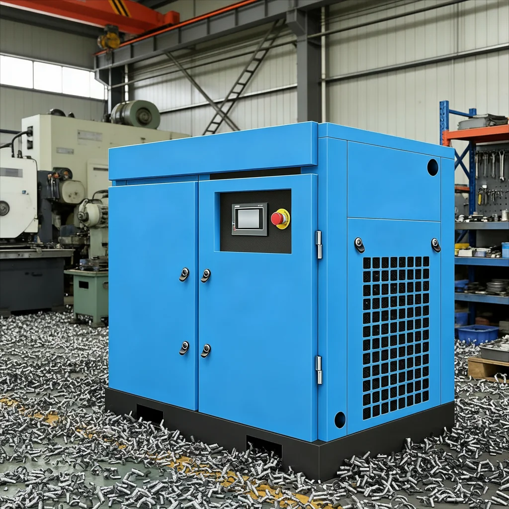 

Винтовой воздушный компрессор 15 кВт, 20-станционный, 8 бар, с низким уровнем шума, промышленный, с электроприводом