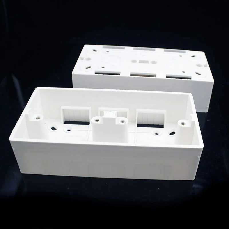 On Wall Surface Box For 172 x 86 x 52 Switch Socket External Mount, 50 mm Outfit Box Flame Retardant PVC White