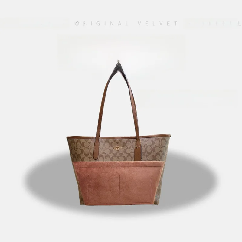 

Central Tote Bag Inner Organizer Ci33 Storage Materni Bag Support a Interior Suede Velvet Cube ape Pure Color