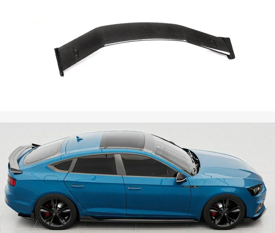 High quality RS5 Real Carbon Fiber Rear Trunk Spoiler Wing for Audi A5 S5 RS5 2017 2019