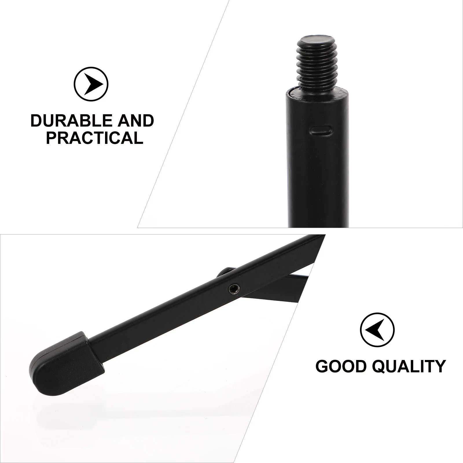 

Desktop Adjustable Black Microphone Stand Tripod Foldable Microphone Holder Stable Support for Meetings Lectures Broadcast