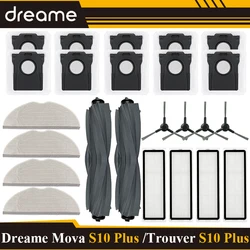 Dreame Mova S10 Plus / Trouver S10 Plus Vacuum Parts Main Roller Side Brush Hepa Filter Mop Cloth Dust Bag