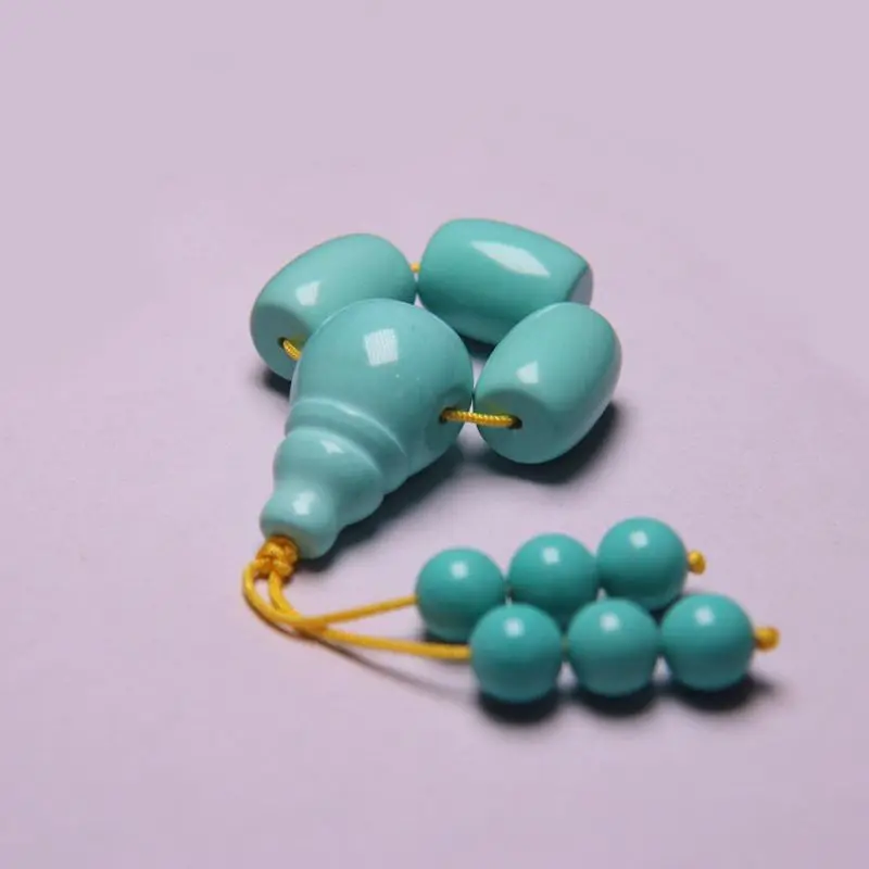 Turquoise Loose Beads Three-way Buddha Set Small Vajra Moon Bodhi Buddha Beads