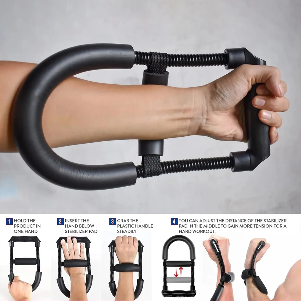 Professional Wrist Trainer Strength Exerciser Adjustable Hand Grips Forearm Strengthener Power Grip Fitness Workout Equipment