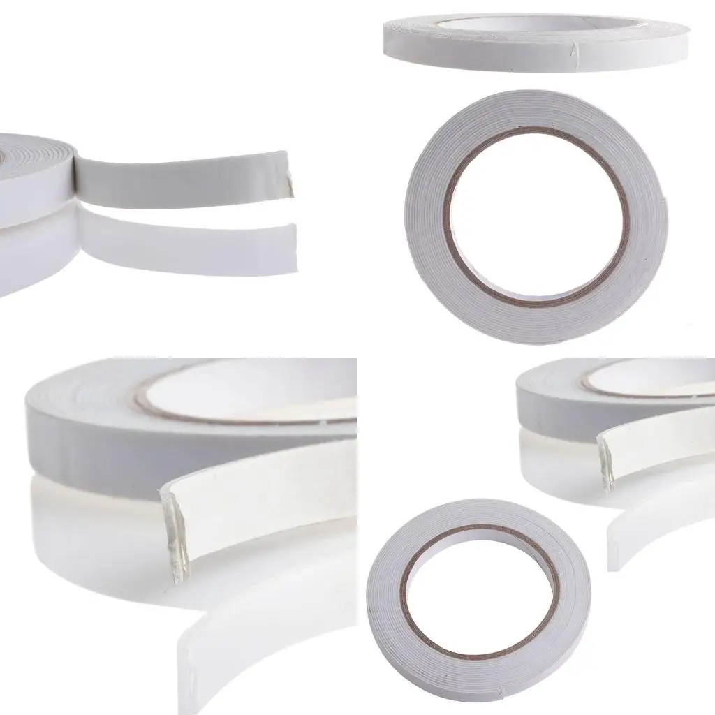 

5m White Double Sided Strong Sticky Adhesive Foam Tape Mounting Fixing Pad high quality
