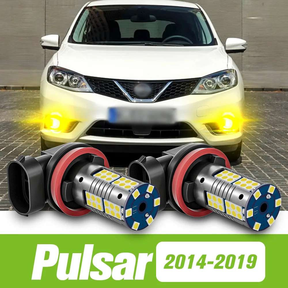 

2pcs For Nissan Pulsar C13 2014-2019 LED Fog Light 2015 2016 2017 2018 Accessories