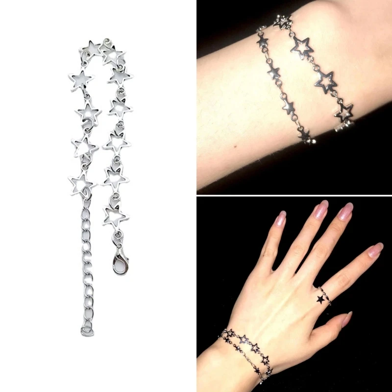 Hollow Star Bracelets Bangle Jewelry Link Chain Wristband Birthday Gift