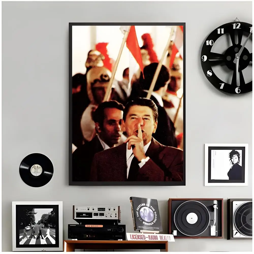 politician vintage print Ronald Wilson Reagan Poster Modern Wall Art Home Decor Living Room Decorative Print Unframed