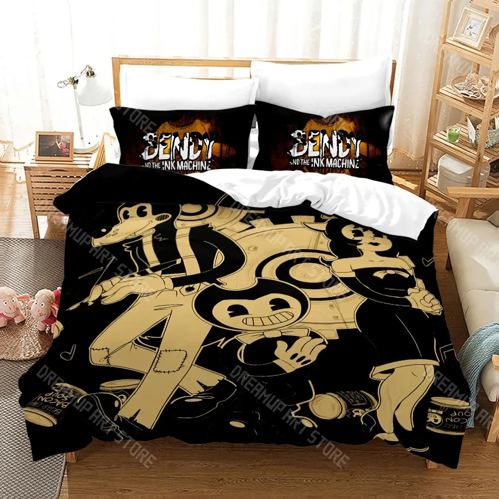 

Комплект постельного белья с 3D принтом аниме BENDY Ink Machine Single Twin Full Queen King Size Kawaii Bed Set Комплекты пододеяльников для взрослых и детей