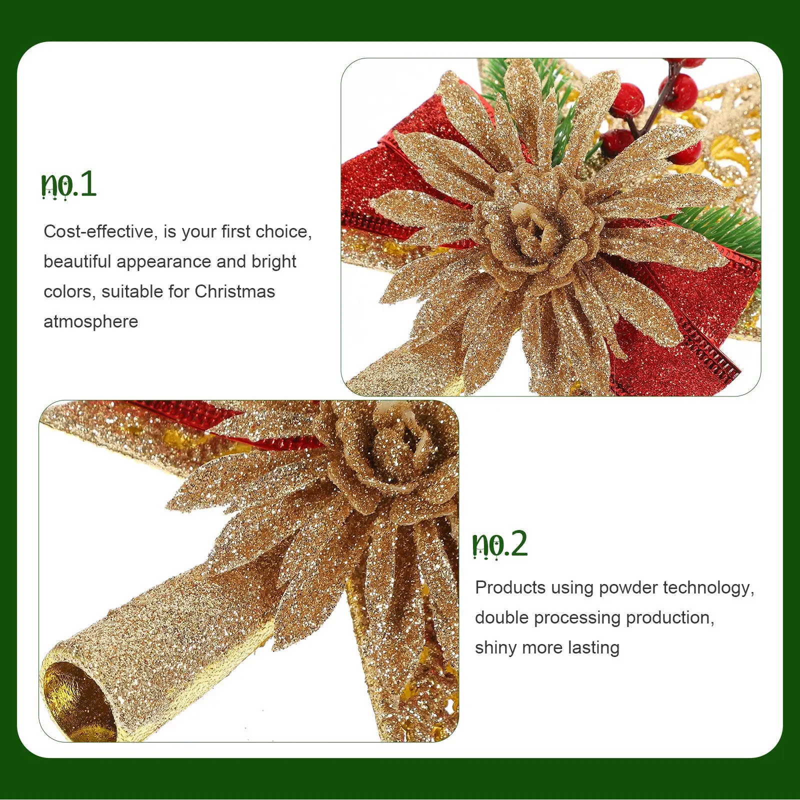 1 buah Hiasan Puncak Pohon Nat - Star Tree Topper ulasan dan harga