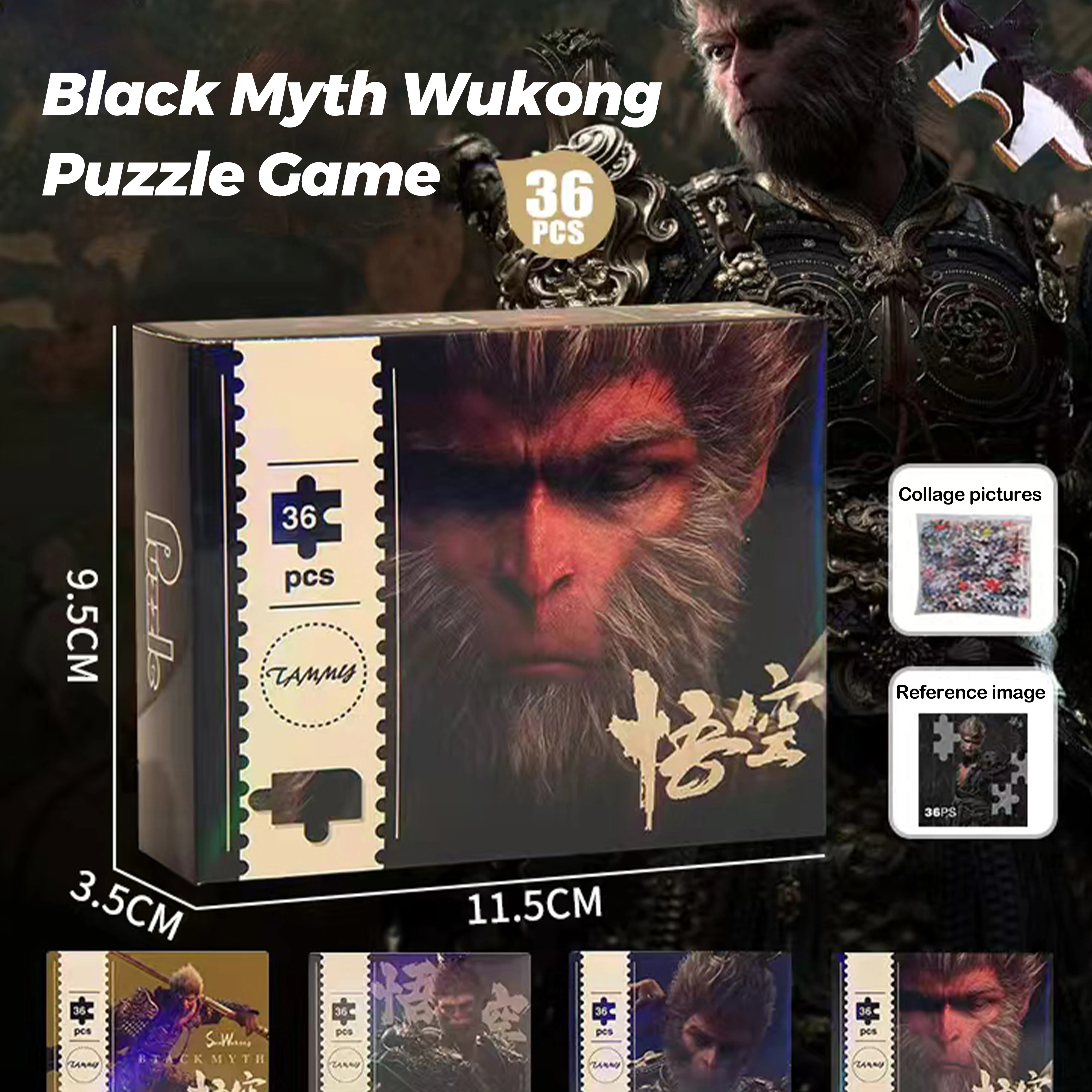 Black Myth Wukong Puzzle 36pcs Puzzle Set -4 Unique Chinese Legend Ideal for Strategy Gamers and Puzzle Enthusiasts of All Ages