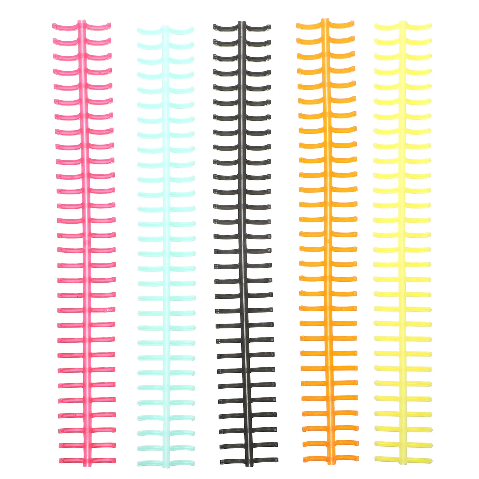 12Pcs Notebook Spiral Coils Binding Spirals Plastic Bindings for DIY Notebook Assembly Flexible Manual Open Close Retro Design