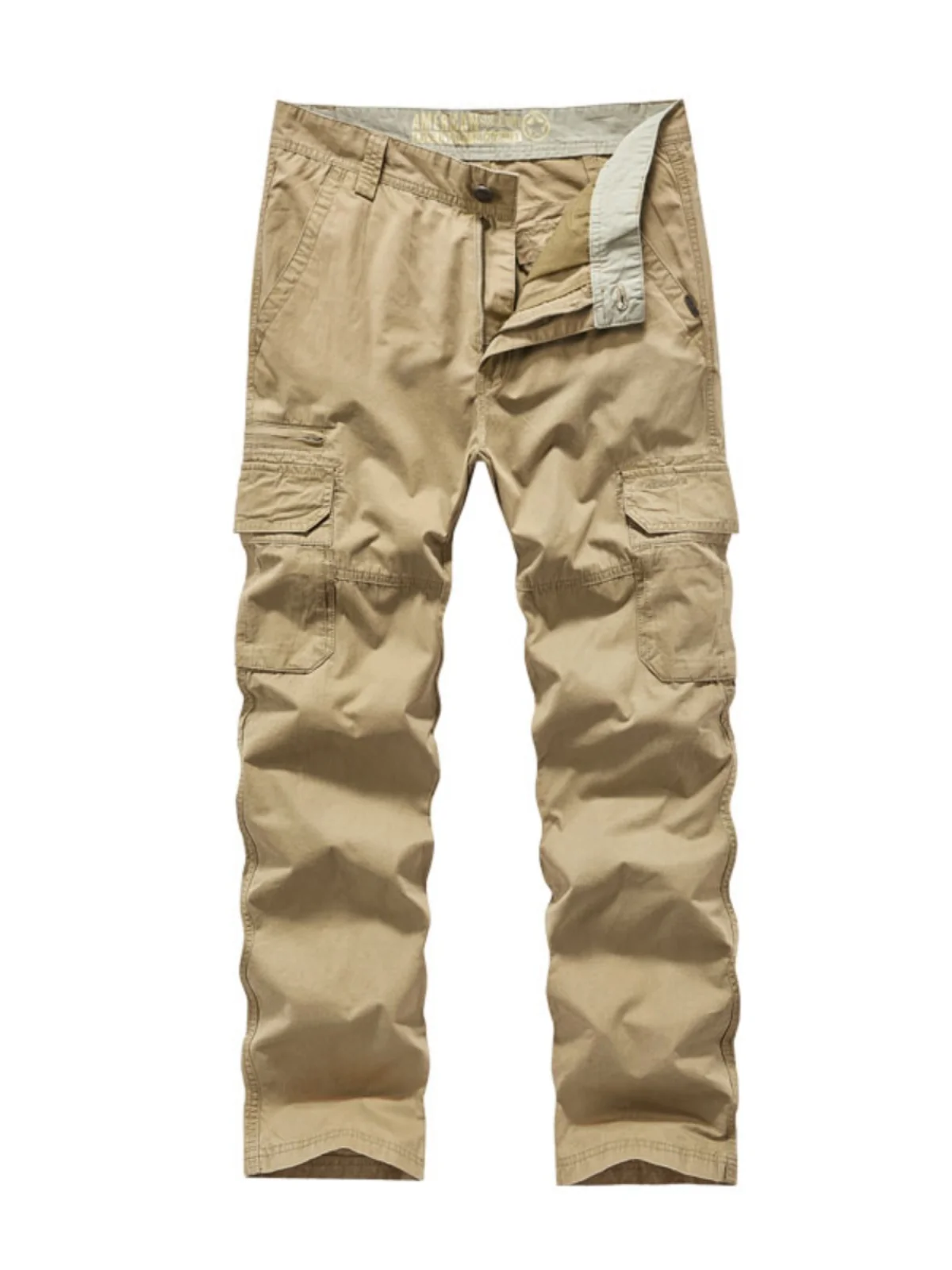 

AK Men's Casual Cotton Work Trousers Spring Autumn Loose Fit Outdoor Multi-ket Long Pants Faionable Urban Sle