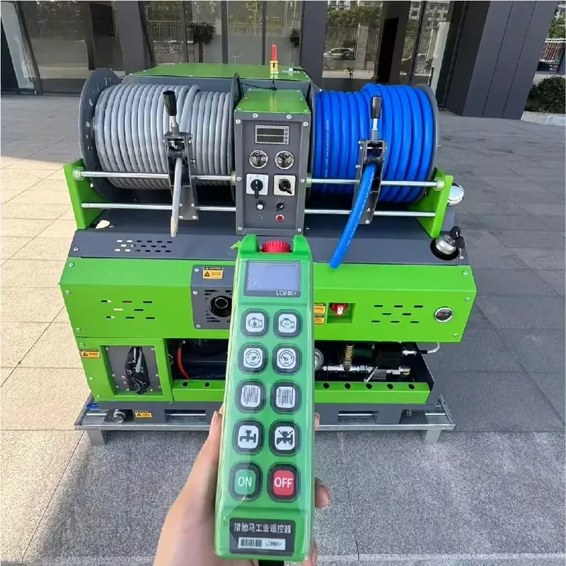 Hot saleLICHIMA Car Mounted Two-Cylinder Engine High-Pressure Sewer Cleaning Machine With Remote Controls