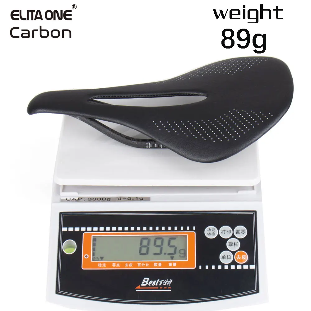 ELITA ONE MTB/Road Bike Saddle 240*143mm Carbon Rails7x7mm Bicycle seat Super Light 90g