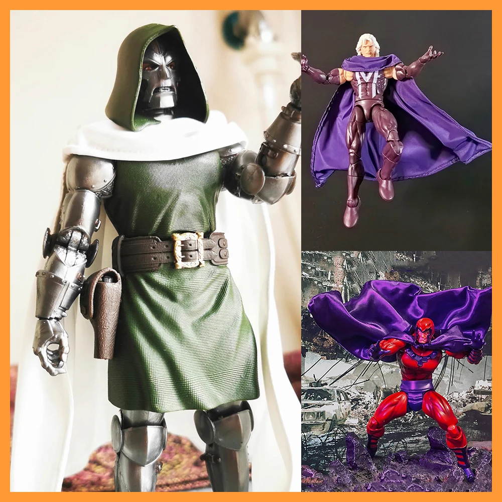 

【Only Cloak】1/12 Scale Male Soldier Cloak Accessories Magneto Cloth Cape Shawl Model for 6inch Action FIgure Body Model