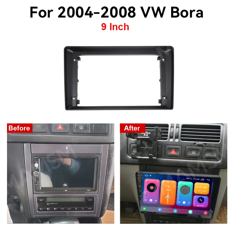 

QSZN 9-дюймовый для VW Bora 2004-2008 Android Auto мультимедийная навигация GPS MP4 автомобильный радиоприемник стерео рамка комплект жгутов проводов