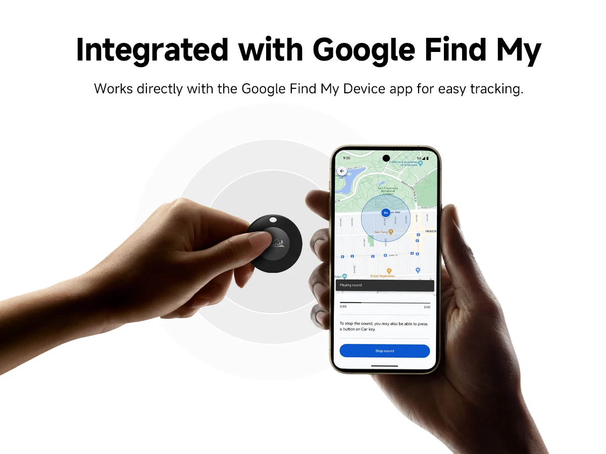Smart Tag Per Android 4 Pezzi – Localizzatore Chiavi Compatibile Con Google Find Hub, Batteria CR2032 12 Mesi, Senza Abbonamento