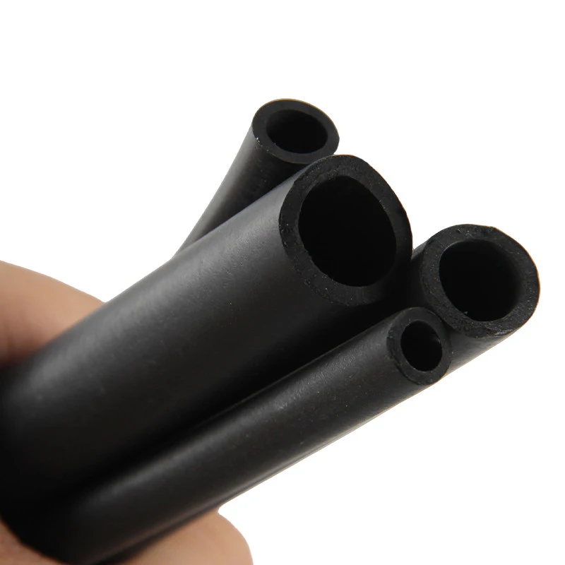 Black Fluorine Rubber Hose ID=2-32mm L=1 Meter Fluororubber Tubing Pipe FKM Tube Fluororubber Tube Acid-base Heat Oil Resistant