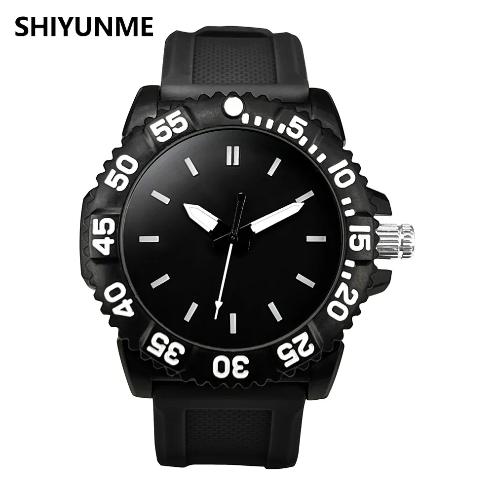 SHIYUNME New Fashion Man Quartz Watches Silicone Strap Rotatable Bezel 30m Waterproof Luminous Outdoor Sports Male Wristwatch