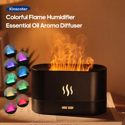 Kinscoter Aroma Diffuser Air Humidifier Ultrasonic Cool Mist Maker Fogger Led Essential Oil Flame Lamp Difusor