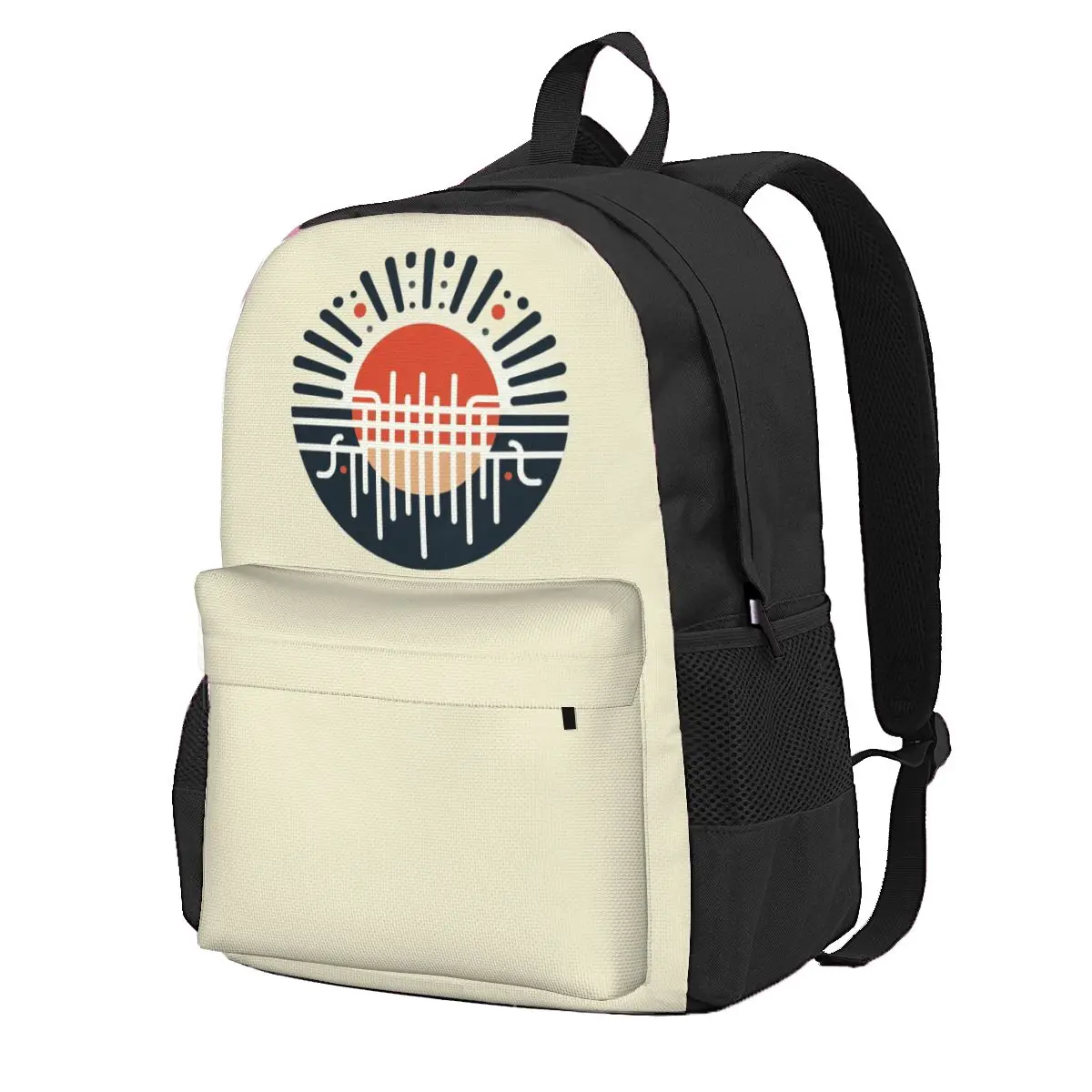 

Abstract Sunrise Geometric Energy Student Backpack School Bag Hiking Travel Daypack for Boys Girls Fashion Bookbag Shoulder Bags