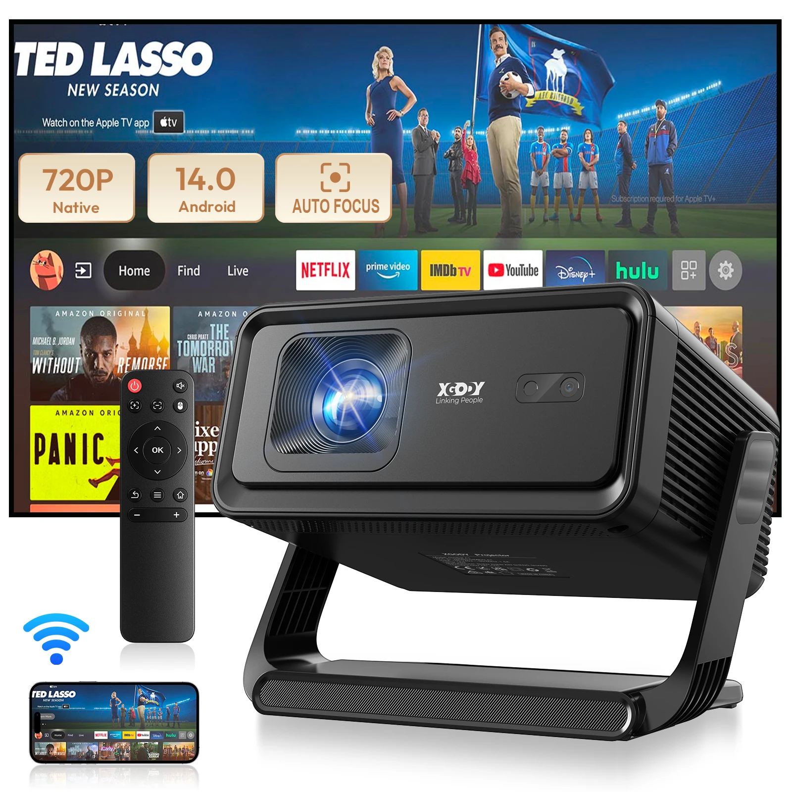 Home Cinema Usb - Proyektor Pintar XGODY, Gimbal A1 Android