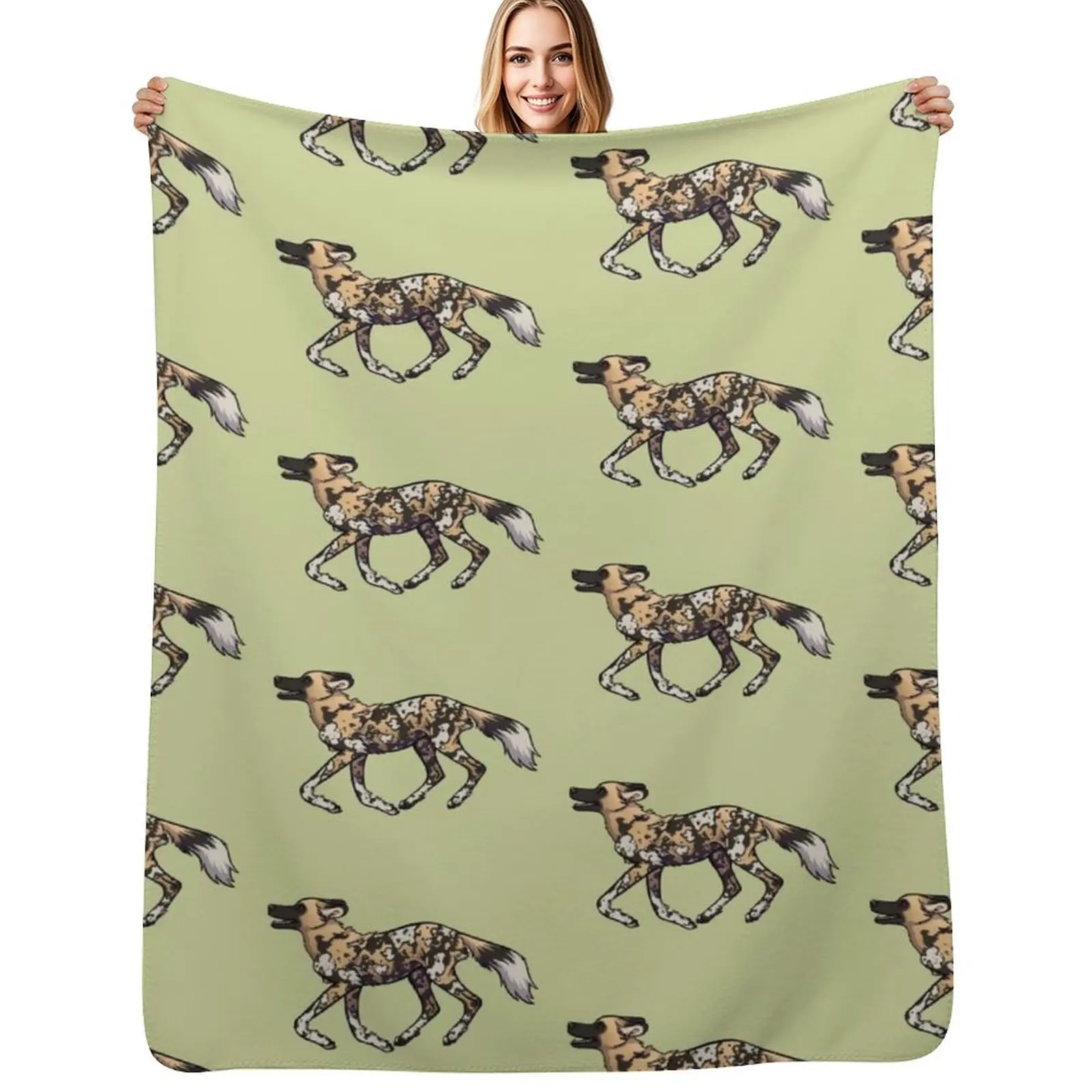 Painted Dog Throw Blanket Softest Quilt Retros Shaggy Hairy Bed Blankets