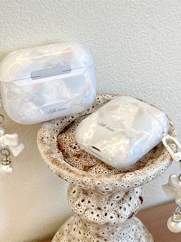 Korean Sle  Knot Ribbon  pro 3 Protective Case ell Pattern  2nd Generation Wirel Bluetooth Earpho...