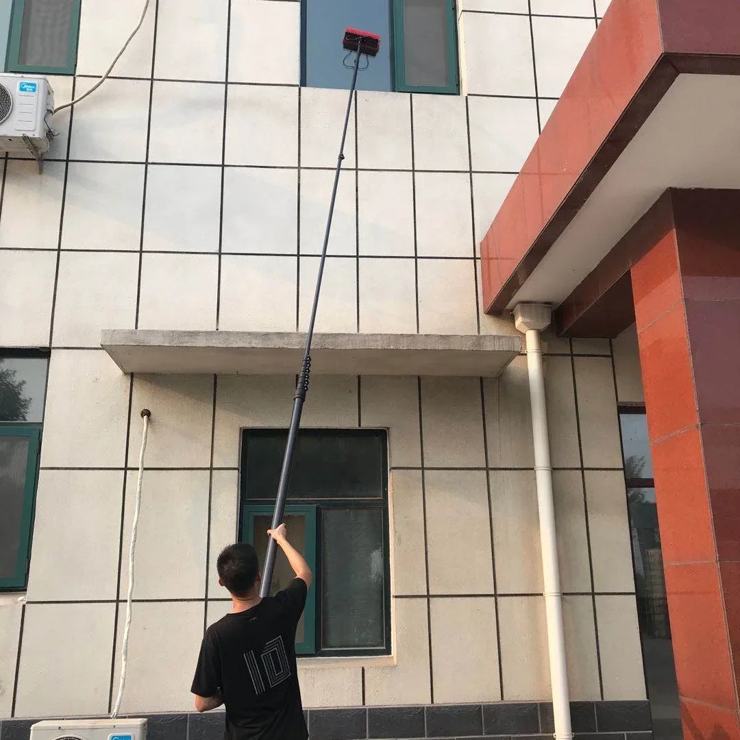 Telescopic water fed window cleaning pole household cleaning tools 100% carbon fiber water fed pole equipment