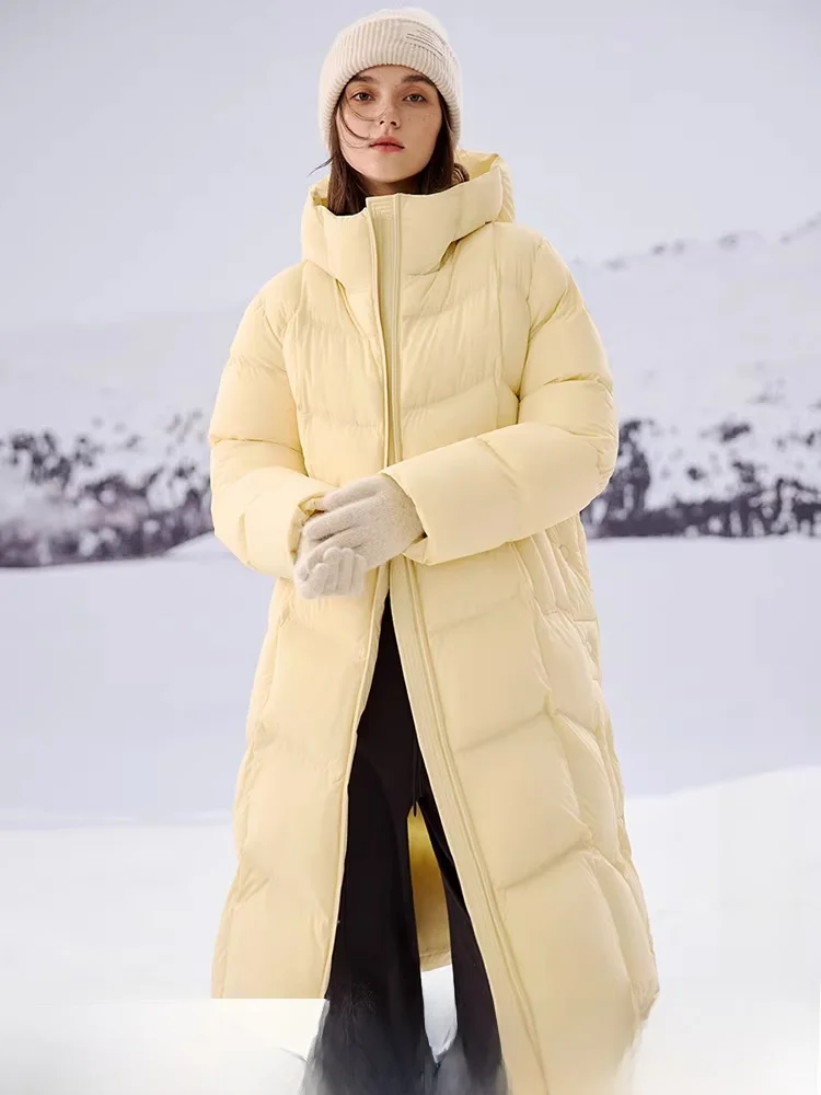 

Утепленная женская зимняя куртка средней длины на пуху, теплая верхняя одежда, объемное пуховое пальто-пуховик на молнии для повседневной носки