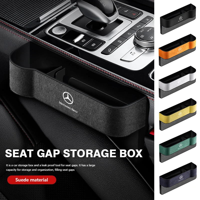 Car Seat Gap Storage Box Seat Side Pocket Cup Phone Holder For Benz AMG A C E S G Class W201 W210 W108 W204 W205 W203