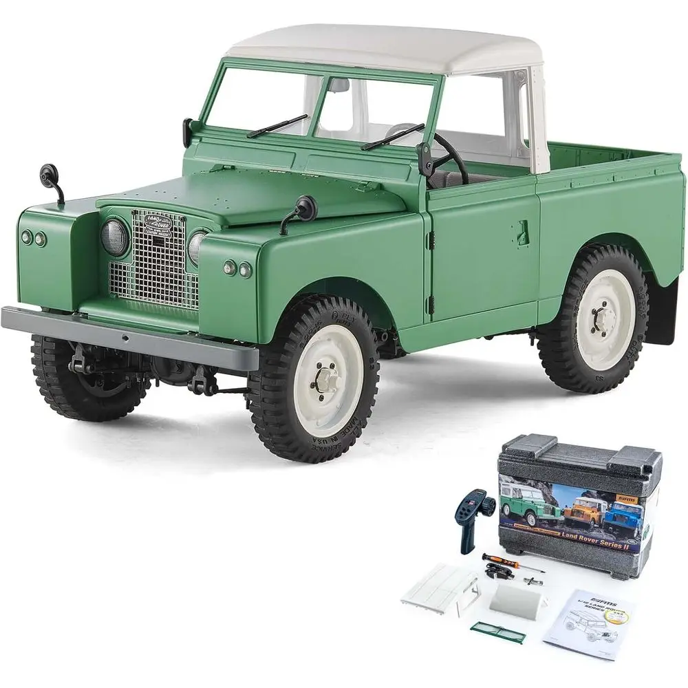 

FMS 1/12 Land Rover Series II RC Car, RC Crawler Pickups & Vans & Convertibles 3 in 1 with 2 Speed Transmission, 4-Wheel Drive,