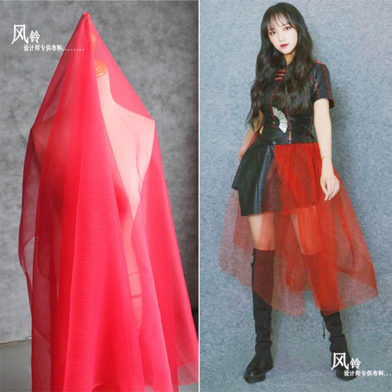 Bubble Pleated Organza Tulle Fabric Multiple Colors DIY Patchwork Veils Gown Skirts Clothing Wedding Dress Designer Fabric