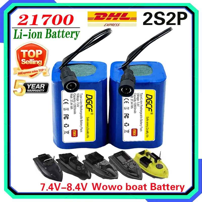 

12.8Ah New lithium-ion battery pack, 7.4 V, 12800mah, T1882011-5, T888, V007, H18, C18, suitable for fishing boats, LED