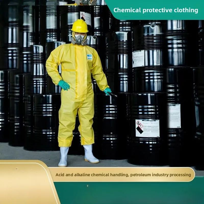 Chemical Protective Clothing One-piece Chemical Laboratory Anti-acid and Alkali Sealing Strip Loose Waterproof