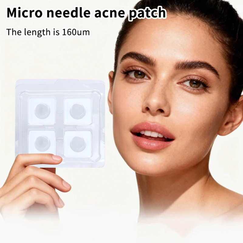 【AD】4Pcs Microneedle Eye Patches Mask Hyaluronic Acid Under Skin Care Eye Gel Pads For Fine Lines Removal 0.2mm Needle Length