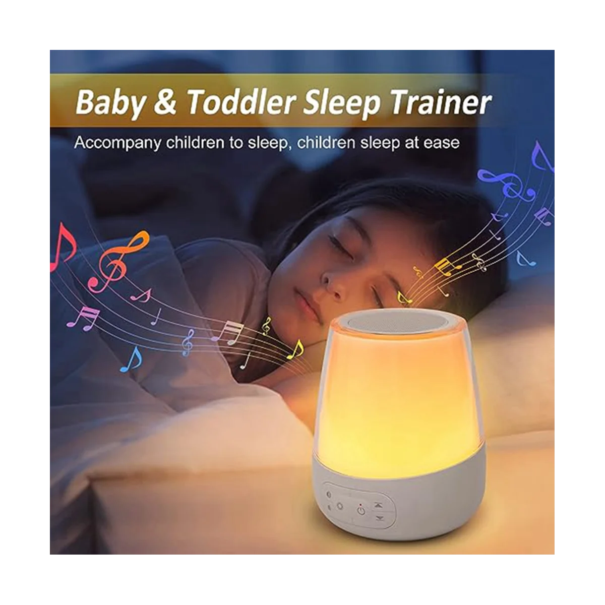 Noise Machine Timing Baby Sleep Speaker Smart Sleeper Children Music Sleeper Suitable for Nursery and Bedroom(US Plug)