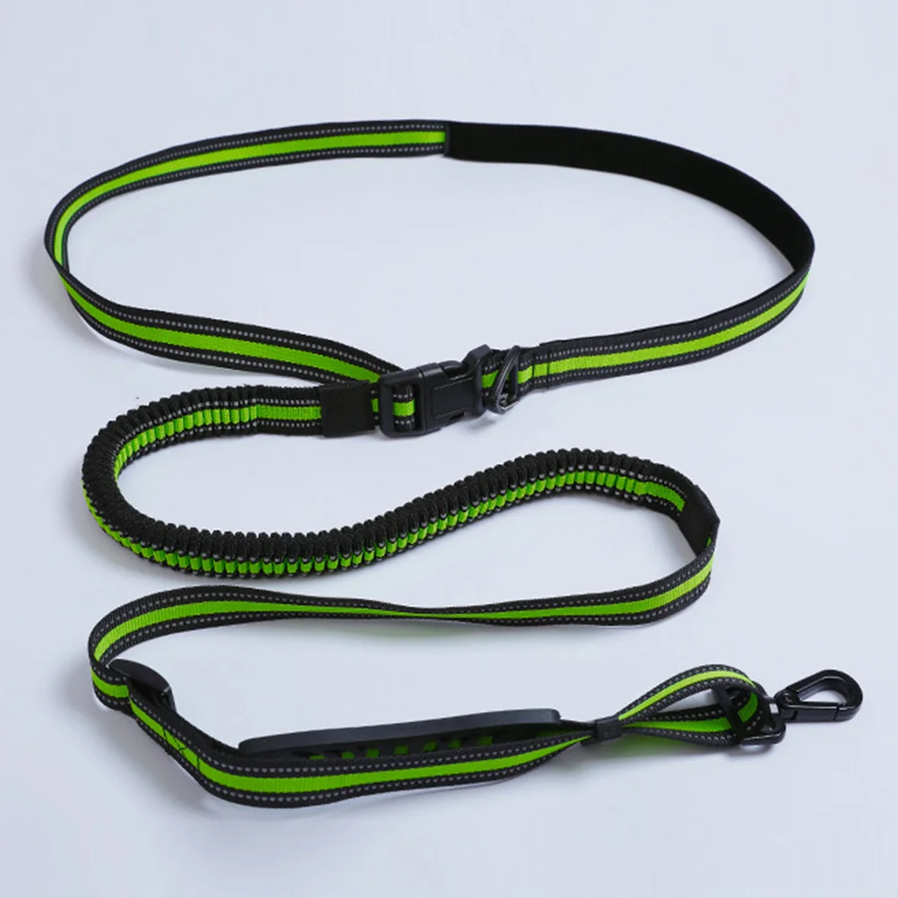 

Fluorescent Green Dog Walking Belt Reflective Hands Free Waist Leash for Running Walking Medium Dogs Safety Pet Leash