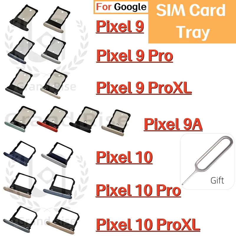 Bandeja para tarjeta SIM nueva para Google Pixel9 Pixel9A Pixel9Pro XL Pixel10 Pixel10Pro Pixel10 Pro XL, piezas de repuesto