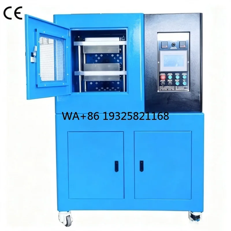 50T Automatic Double Layer Platen Vulcanizing Press Double Deck Plate Vulcanizer Rubber Plastic Hot Press Molding Machine